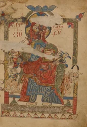 Christus in Majestät umgeben von den Symbolen der vier Evangelisten